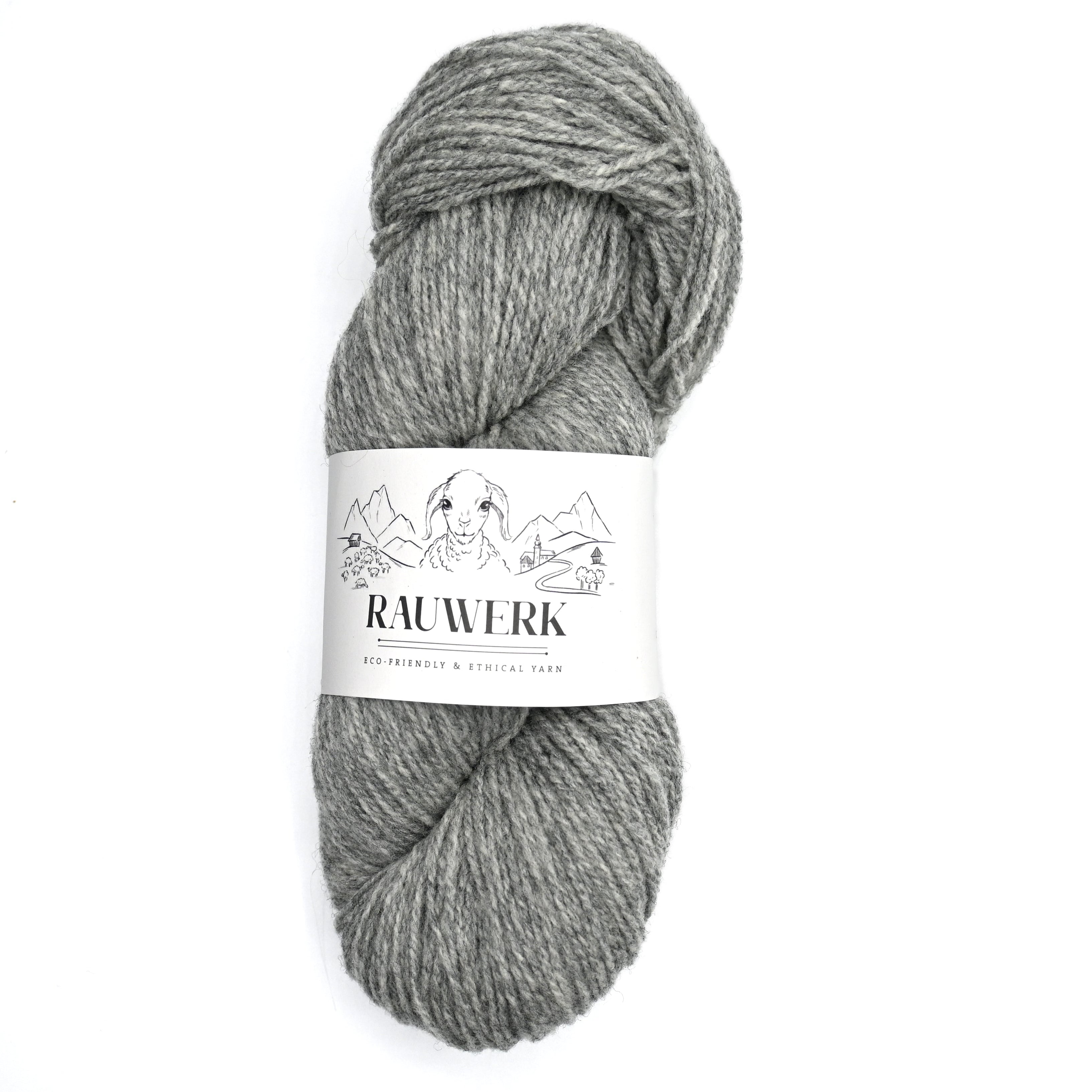 Rauwerk No2 - Kies (Basisfarbe) - 100% Wolle, kbT, Merino, Sport, 300m/100g - Rauwerk by Claudia Freiß - Frau von Strick