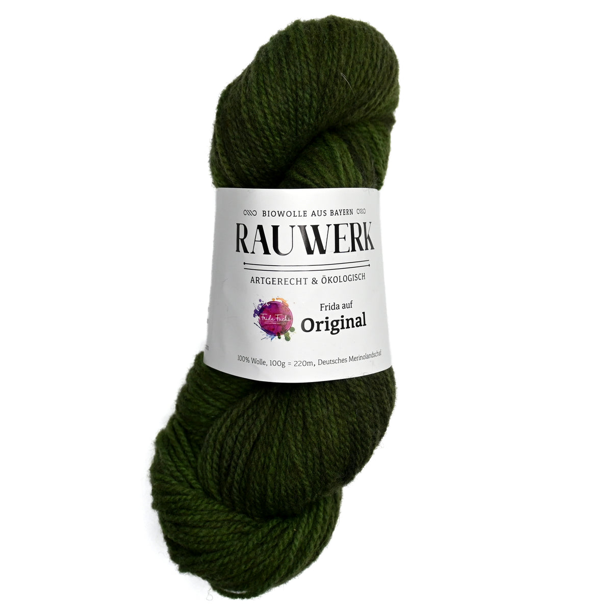 Frida auf Rauwerk Original - Rosmarin/Travertin - 100% Wolle, Merino, DK, 220m/100g - Claudia Freiß - RAUWERK - Frau von Strick