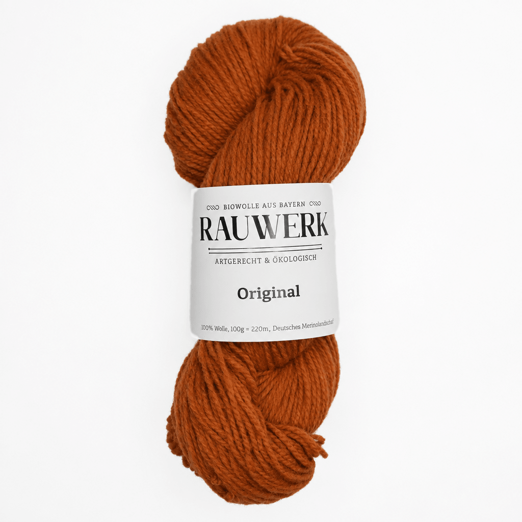 Rauwerk Original - Gold-Pippau / Kalk - 100% Wolle, Merino, DK, 220m/100g - Claudia Freiß - RAUWERK - Frau von Strick