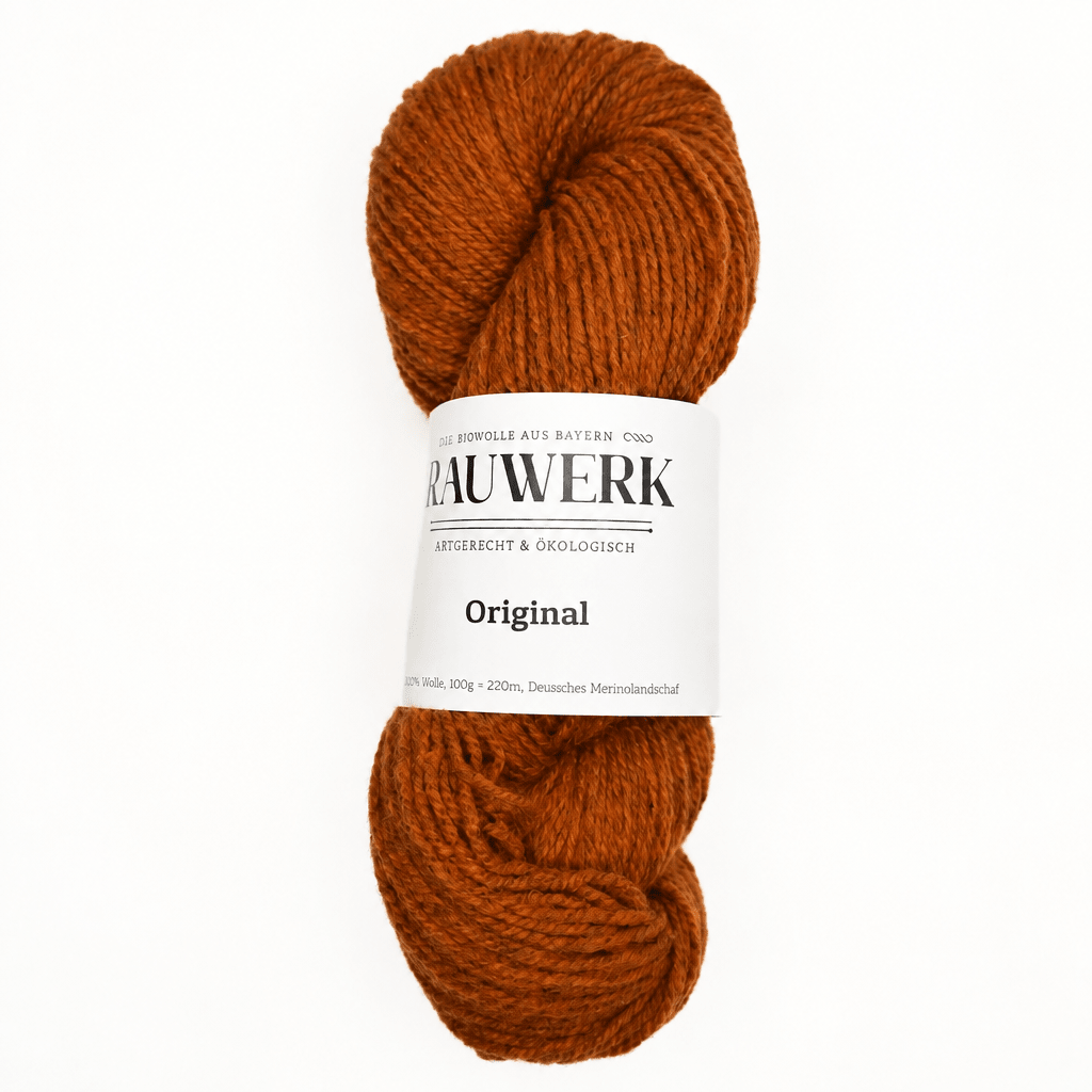 Rauwerk Original - Gold-Pippau / Kies - 100% Wolle, Merino, DK, 220m/100g - Claudia Freiß - RAUWERK - Frau von Strick